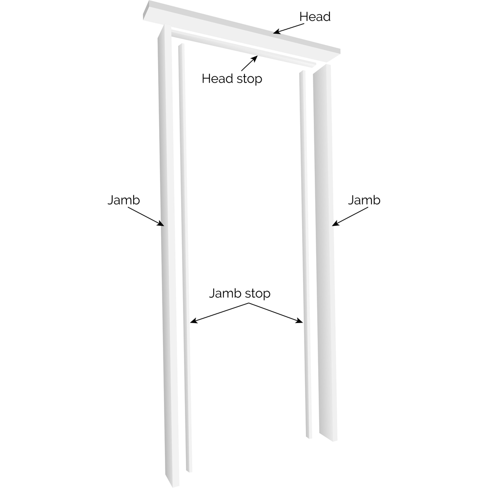 JB Kind Universal Hardwood White Primed Internal Door Lining Set 2070 x 133mm Image 4
