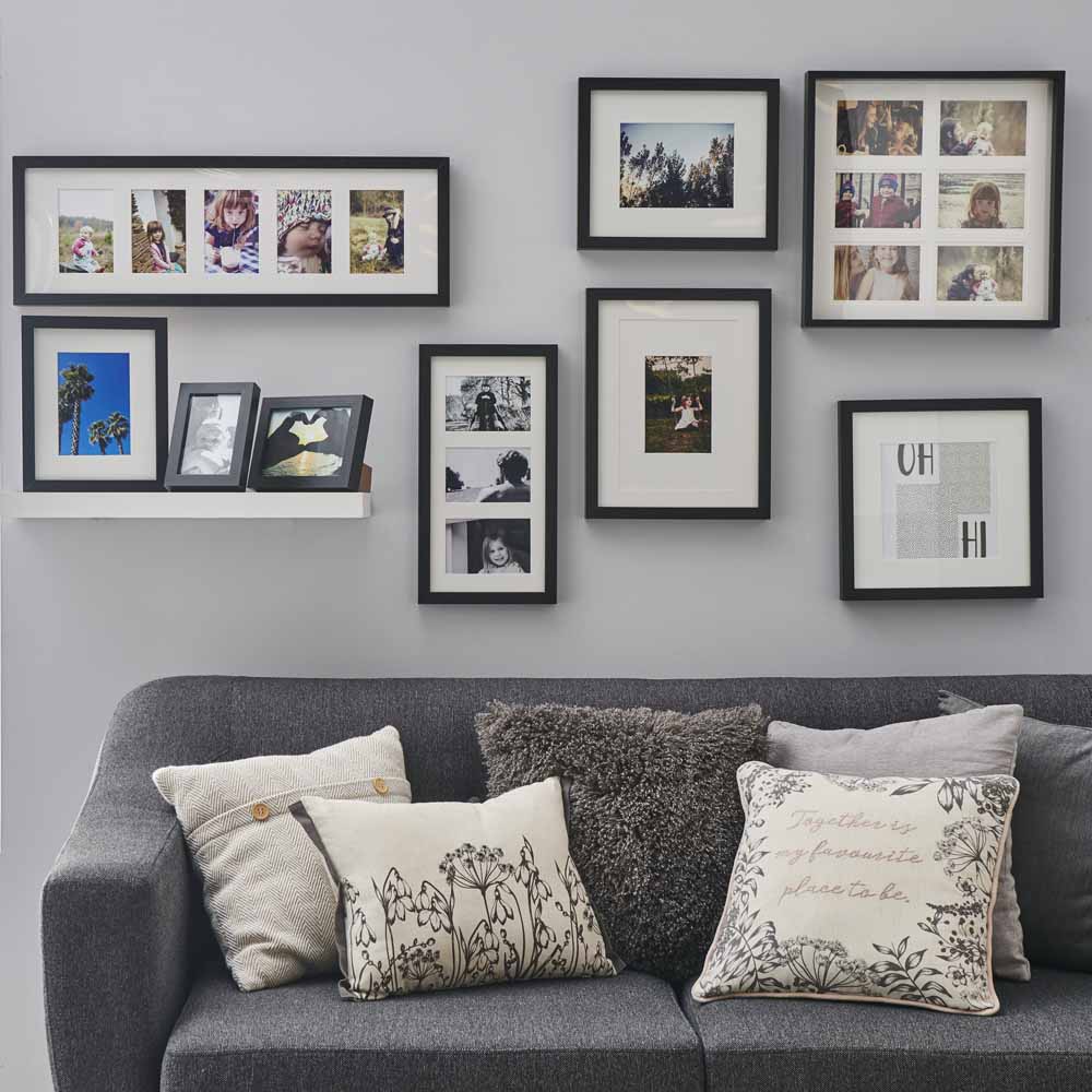 Wilko Black 5 Multi Aperture Photo Frame 6 x 4 Inch Wilko