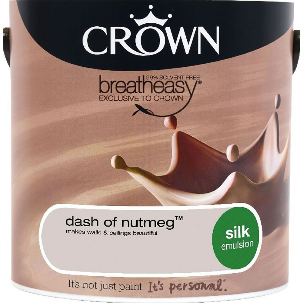 Crown Silk Emulsion Paint Dash of Nutmeg 2.5L Wilko
