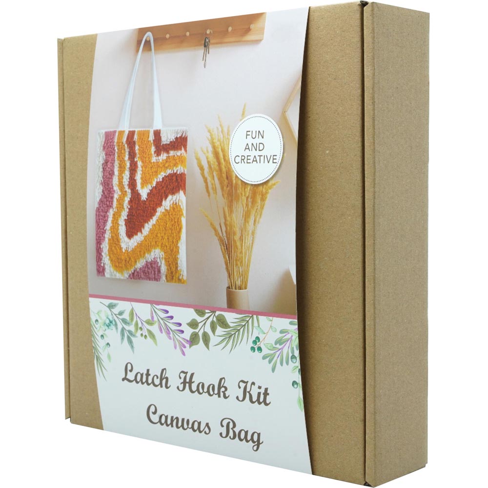 Canvas Bag Latch Hook Kit - Yellow Image 2