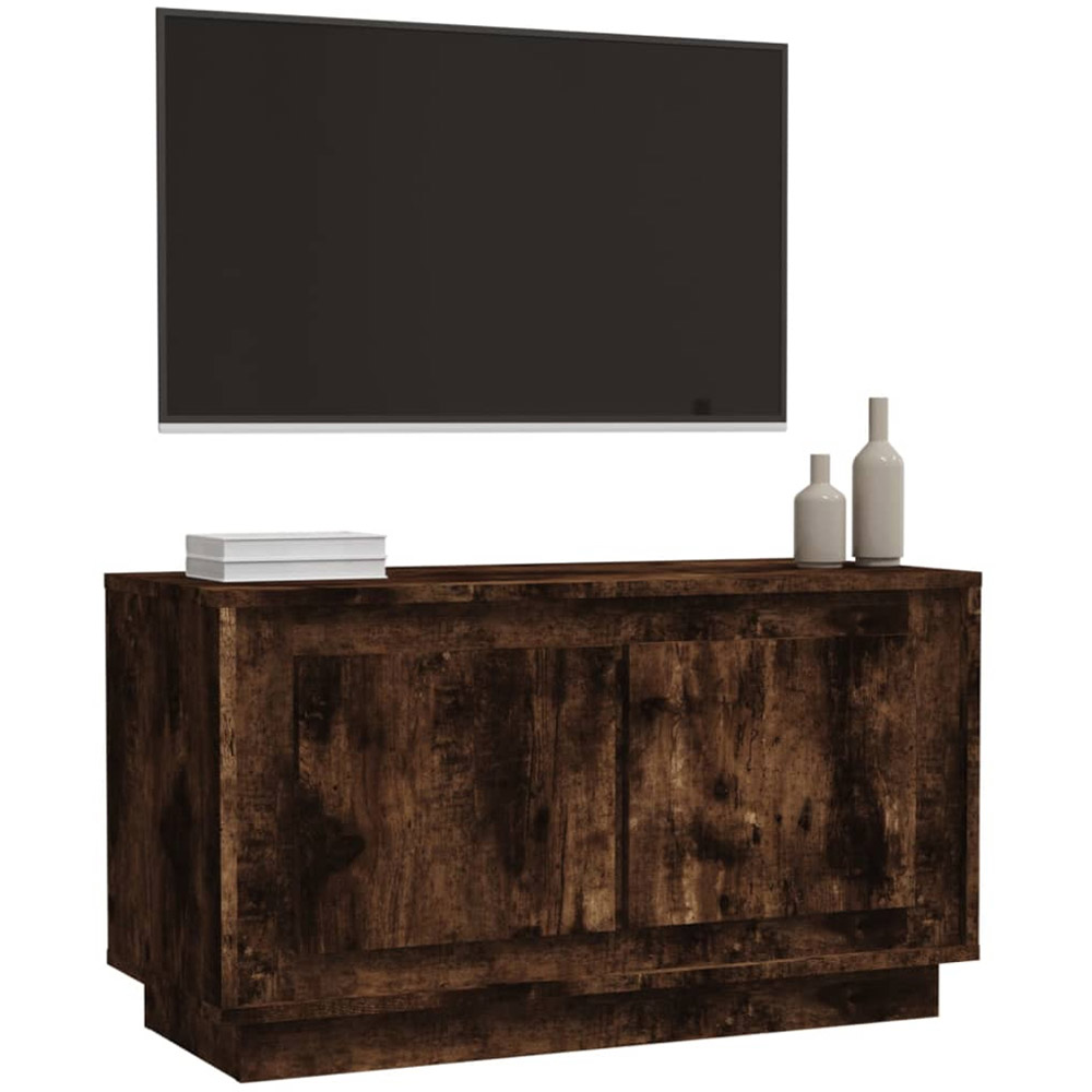 vidaXL Smoked Oak 2 Door TV Cabinet Image 4