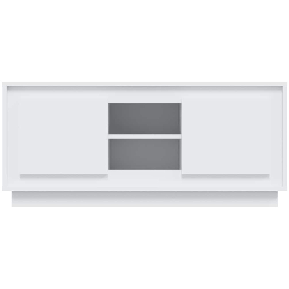 vidaXL 2 Door 2 Shelf White TV Cabinet Image 5