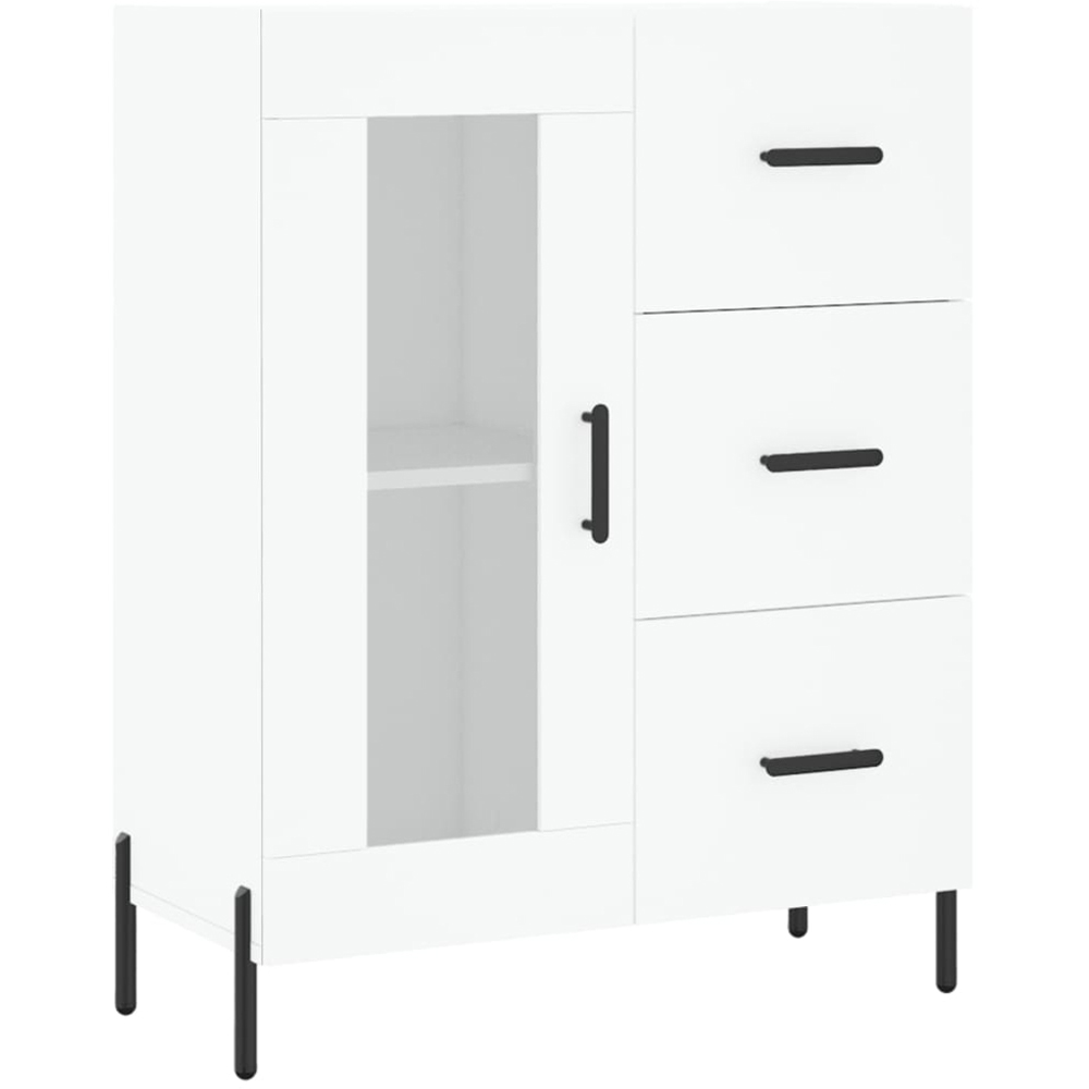 vidaXL 3 Door 3 Drawer 2 Shelf White Highboard Image 7