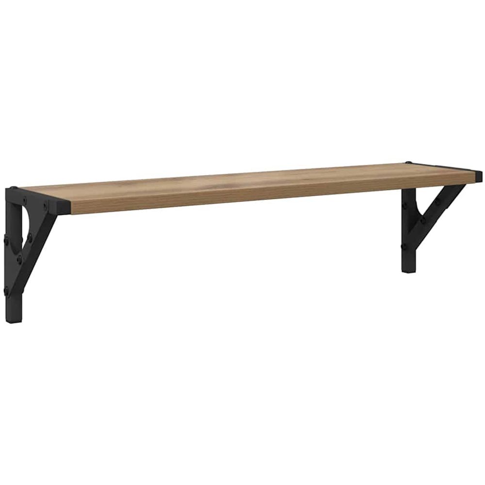 vidaXL 60 x 15cm Artisan Oak Wall Shelf Set of 2 Image 4