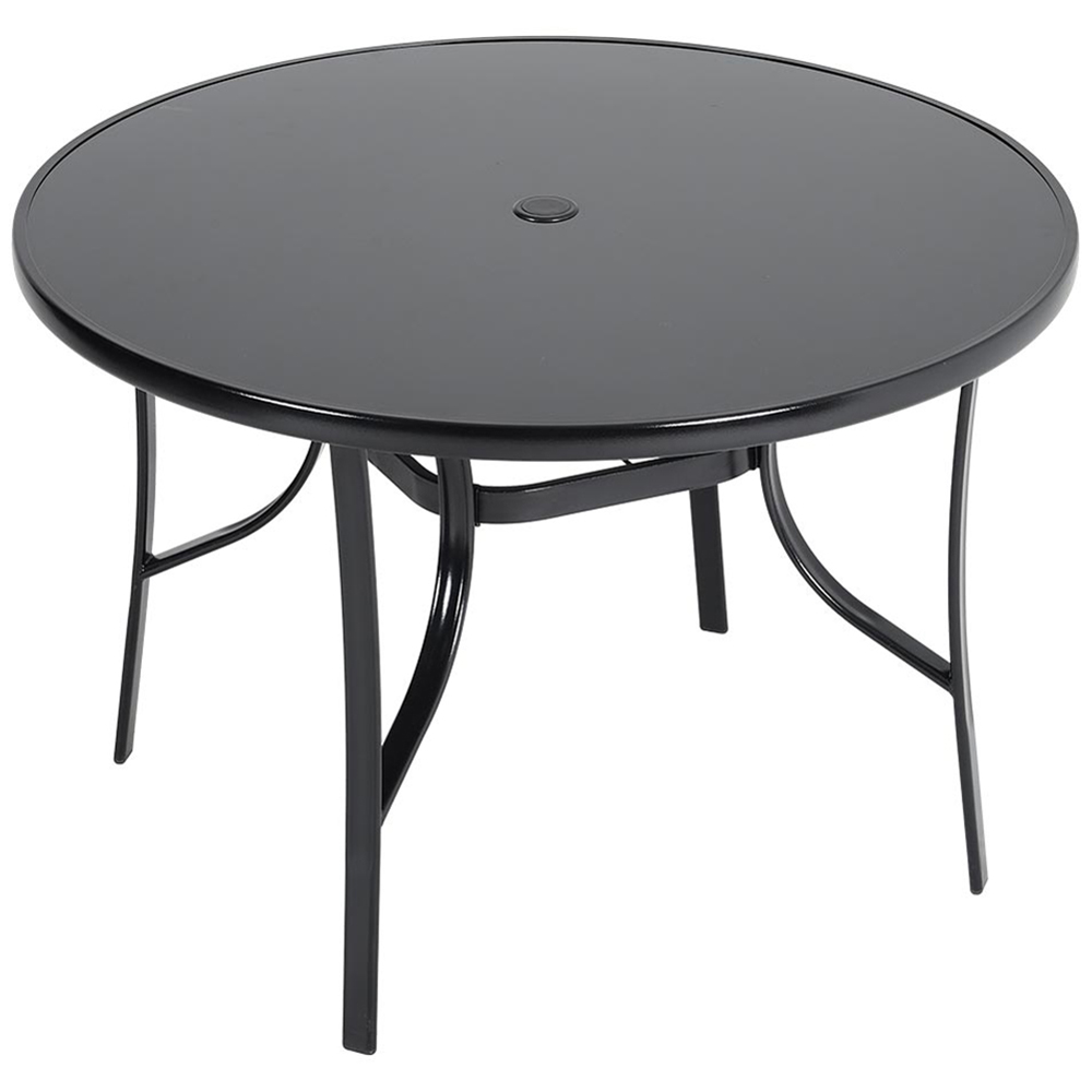 Living and Home Wicker 2 Seater Black Round Patio Set Image 4