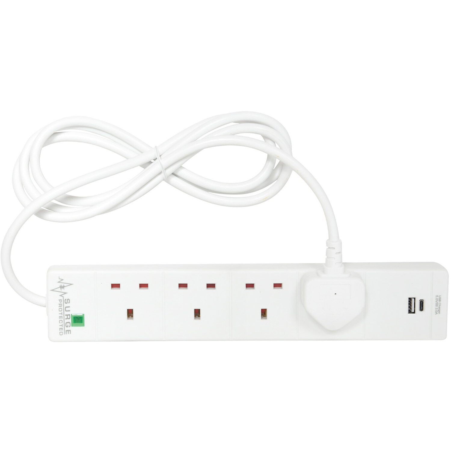 White 4 Gang Extension Lead Image