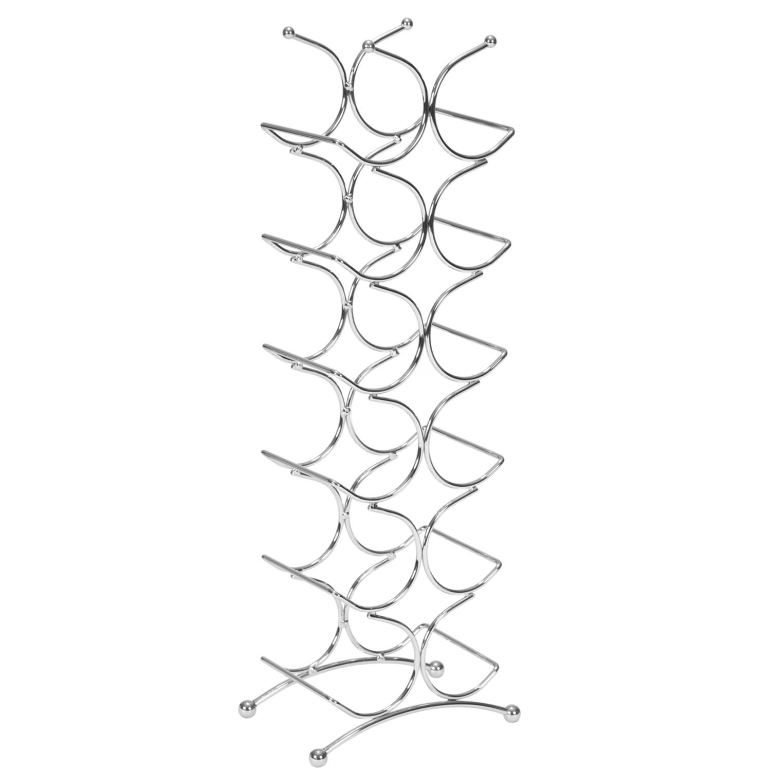Tall Chrome 12 Bottle Wine Rack Image
