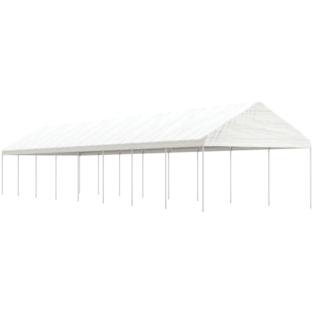 vidaXL 17.84 x 4.08m White Gazebo with Roof Image 1