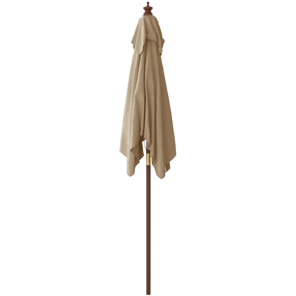 vidaXL Taupe Garden Parasol 2.3 x 1.9m Image 3