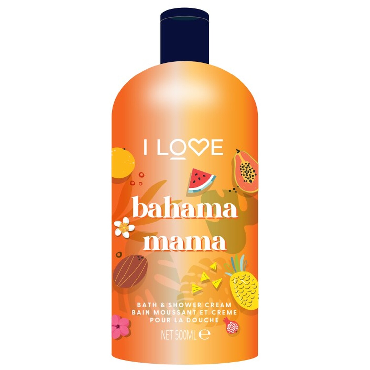 I LOVE Bahama Mama Bath and Shower Cream - Orange Image