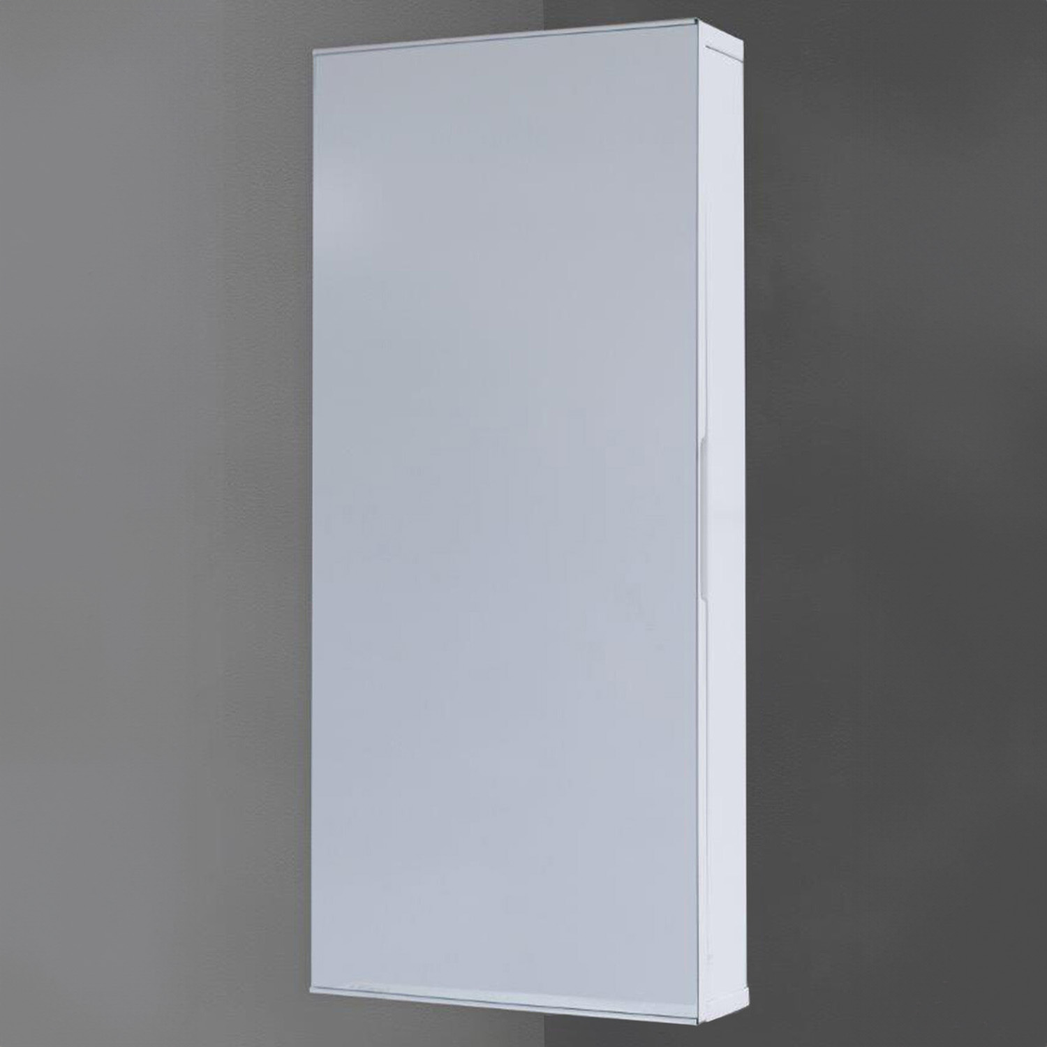 Kingston Mirror Corner Bathroom Cabinet - White Image 1