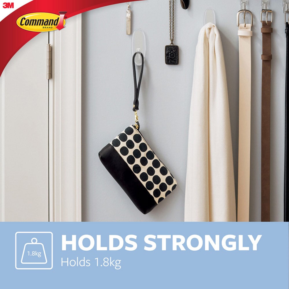 Command Large Clear Self Adhesive Hooks   Image 4