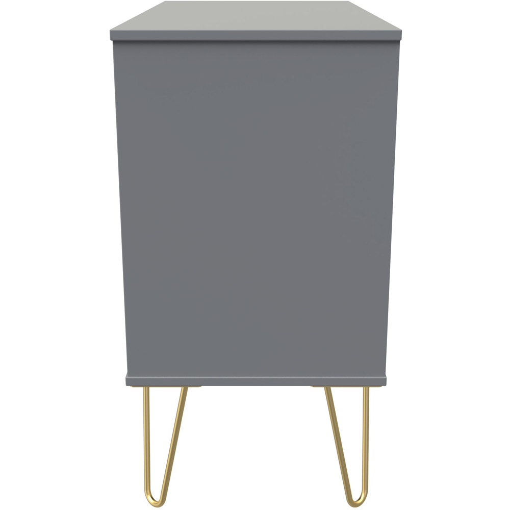 Crowndale 3 Drawer Dusk Grey Wide Chest of Drawers Ready Assembled Image 4