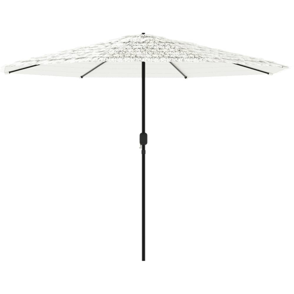 vidaXL White Straw Top Garden Parasol with Steel Pole 3.2m Image 4