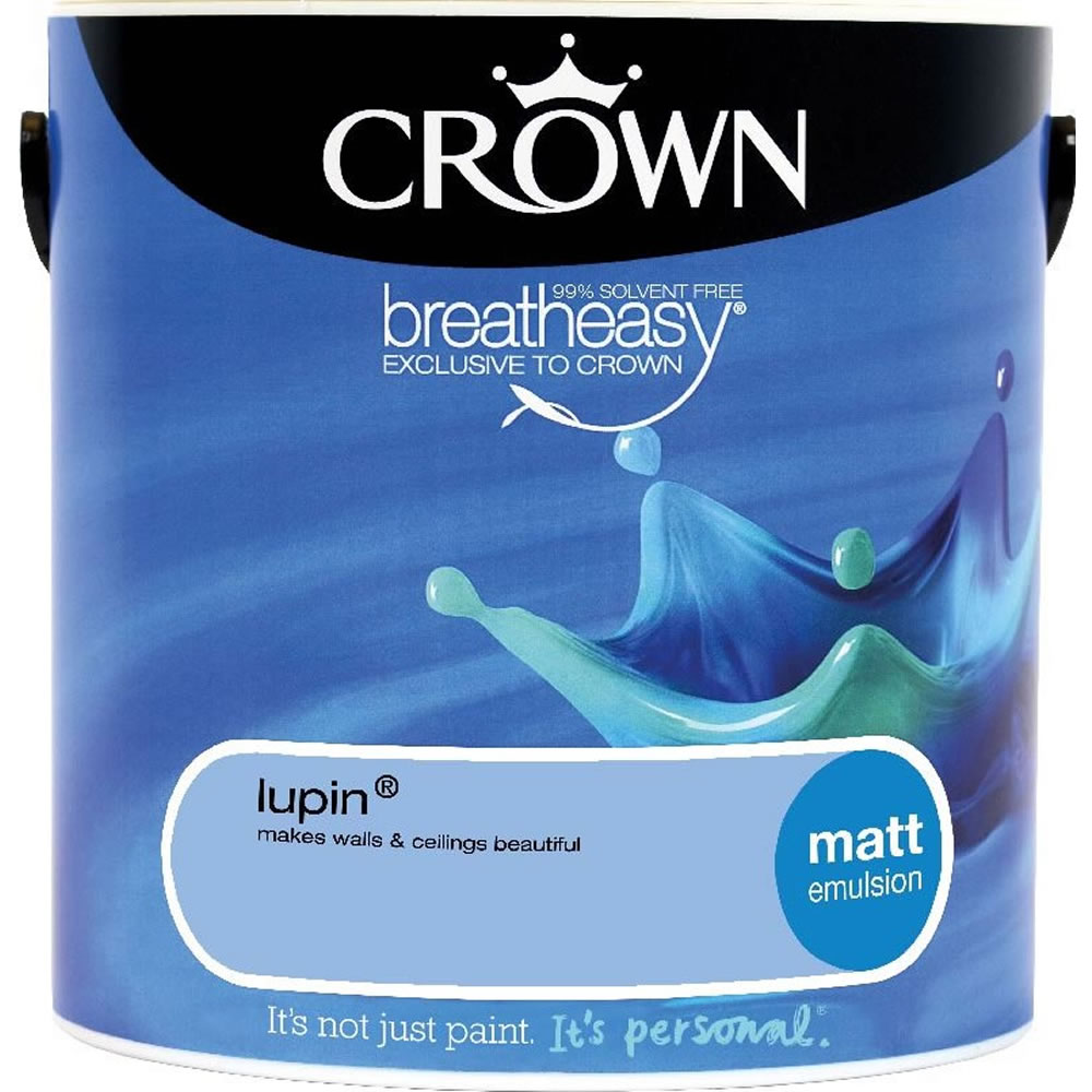 Crown Matt Emulsion Paint Lupin 2.5L Image 1