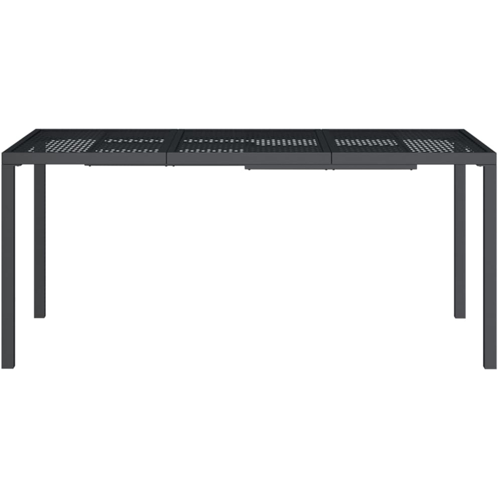 vidaXL 6 Seater Anthracite Powder Coated Steel Mesh Square Garden Table Image 3
