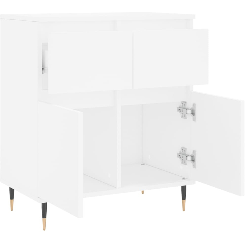vidaXL 2 Door 2 Drawer White Sideboard Image 6