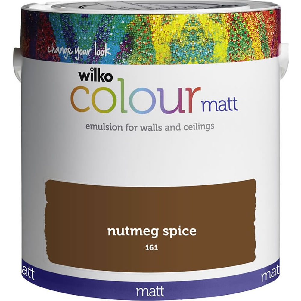Wilko Nutmeg Spice Matt Emulsion Paint 2.5L Image 1