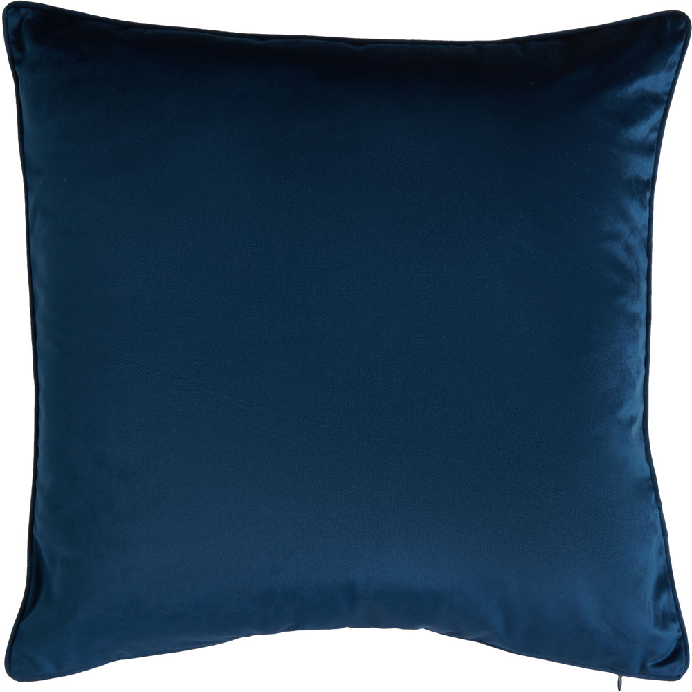 Wilko Blue Velour Cushion 55 x 55cm Image 2