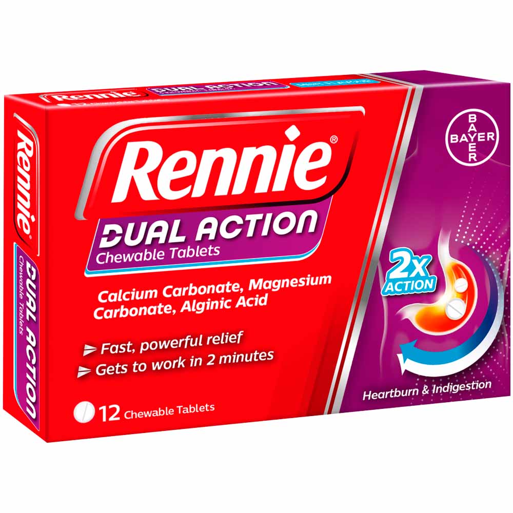 Rennie Dual Action Heartburn Tablets 12 pack Image 2