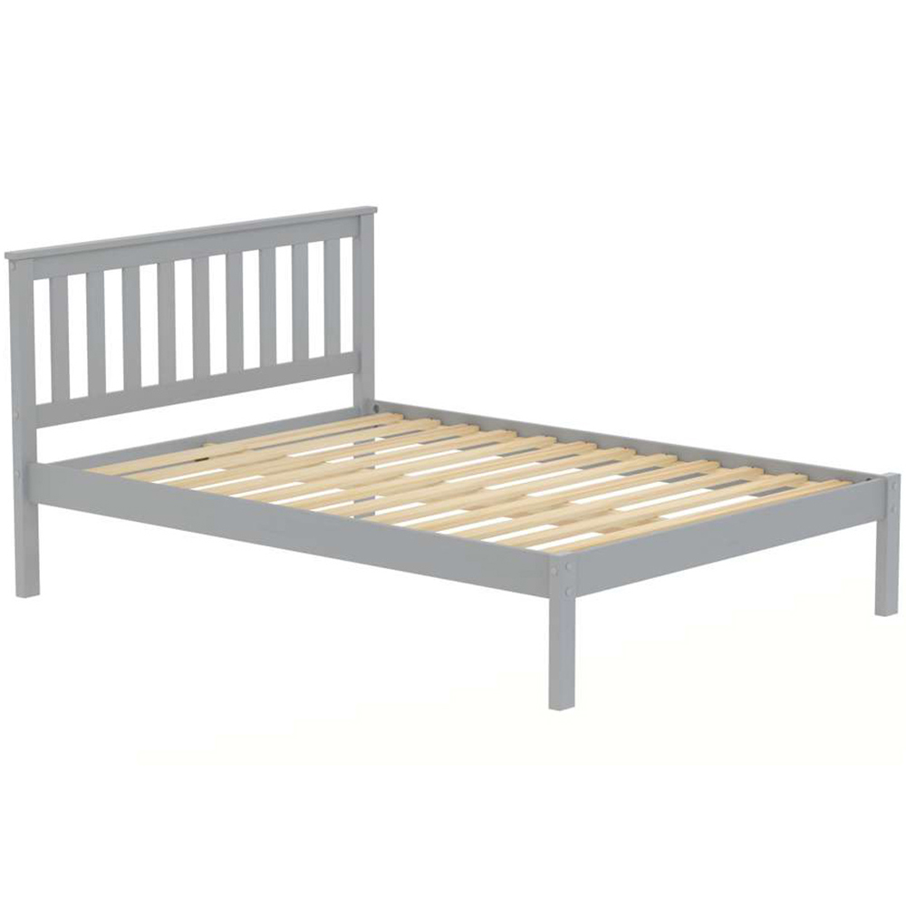 Denver King Size Grey Wooden Bed Image 2