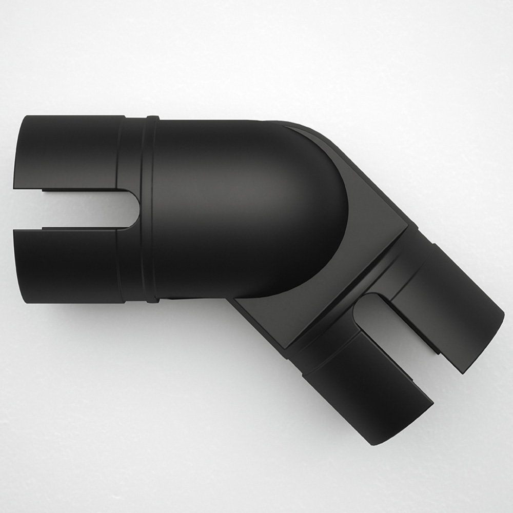 Rothley Matt Black Stair Handrail Adjustable Elbow Image 5