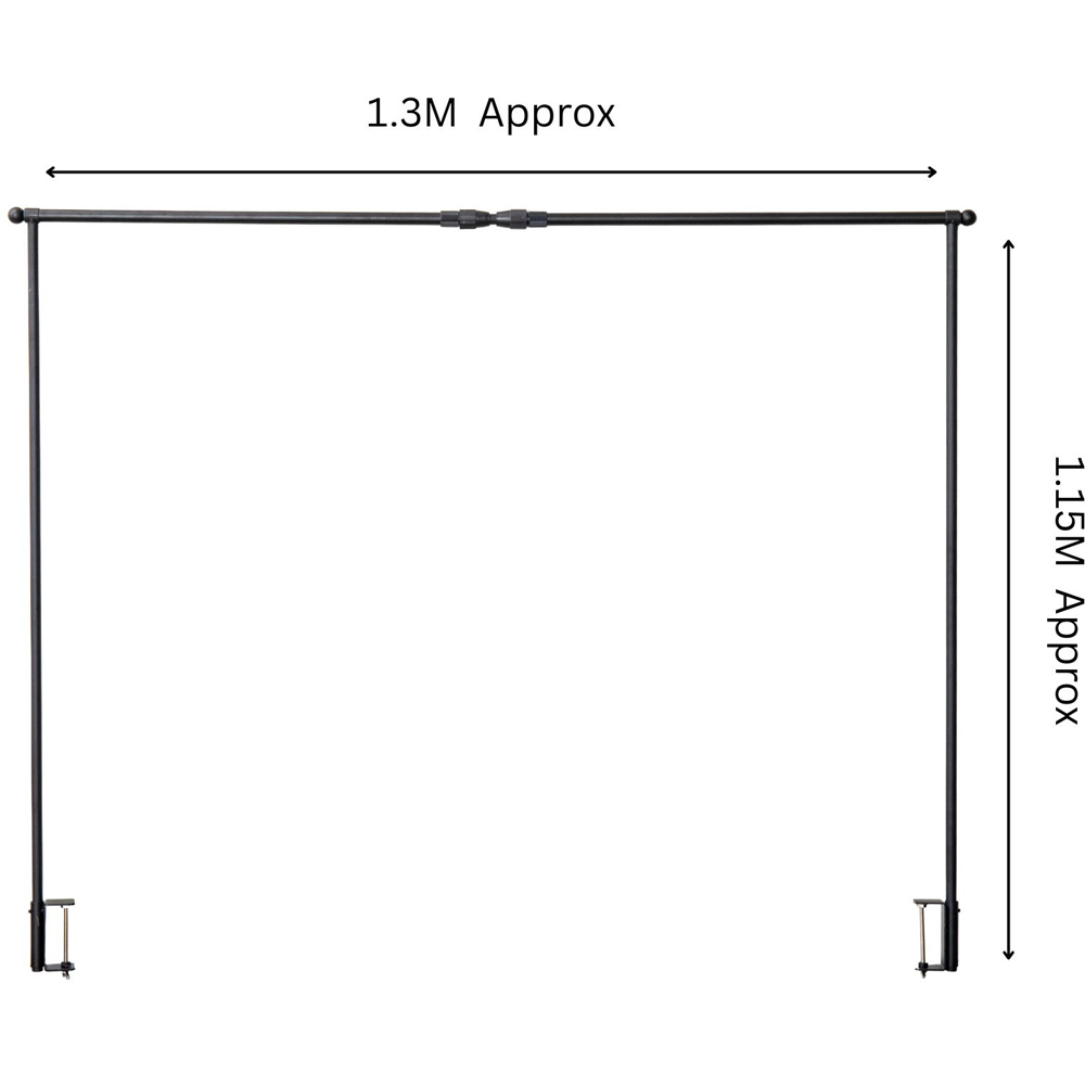 Samuel Alexander Black Metal Extendable Christmas Table Display Pole 130 to 195cm Image 8