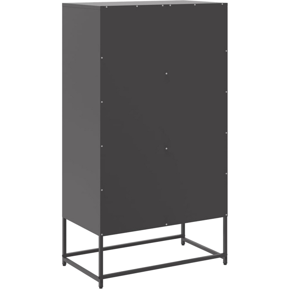 vidaXL 6 Door Black Metal Sideboard Image 8