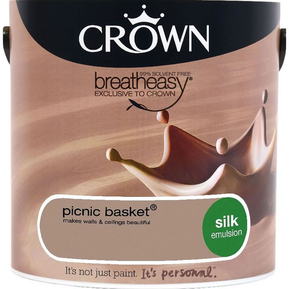 Crown Picnic Basket Silk Emulsion Paint 2.5L Image 1