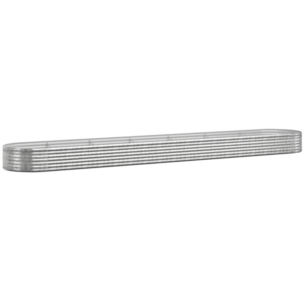 vidaXL Silver Galvanised Steel Raised Garden Bed 544 x 100 x 36cm Image 1