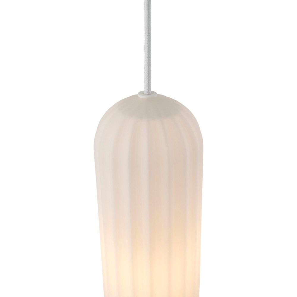 Nordlux Miella 3-Rail White Fluted Glass Pendant Light Image 4