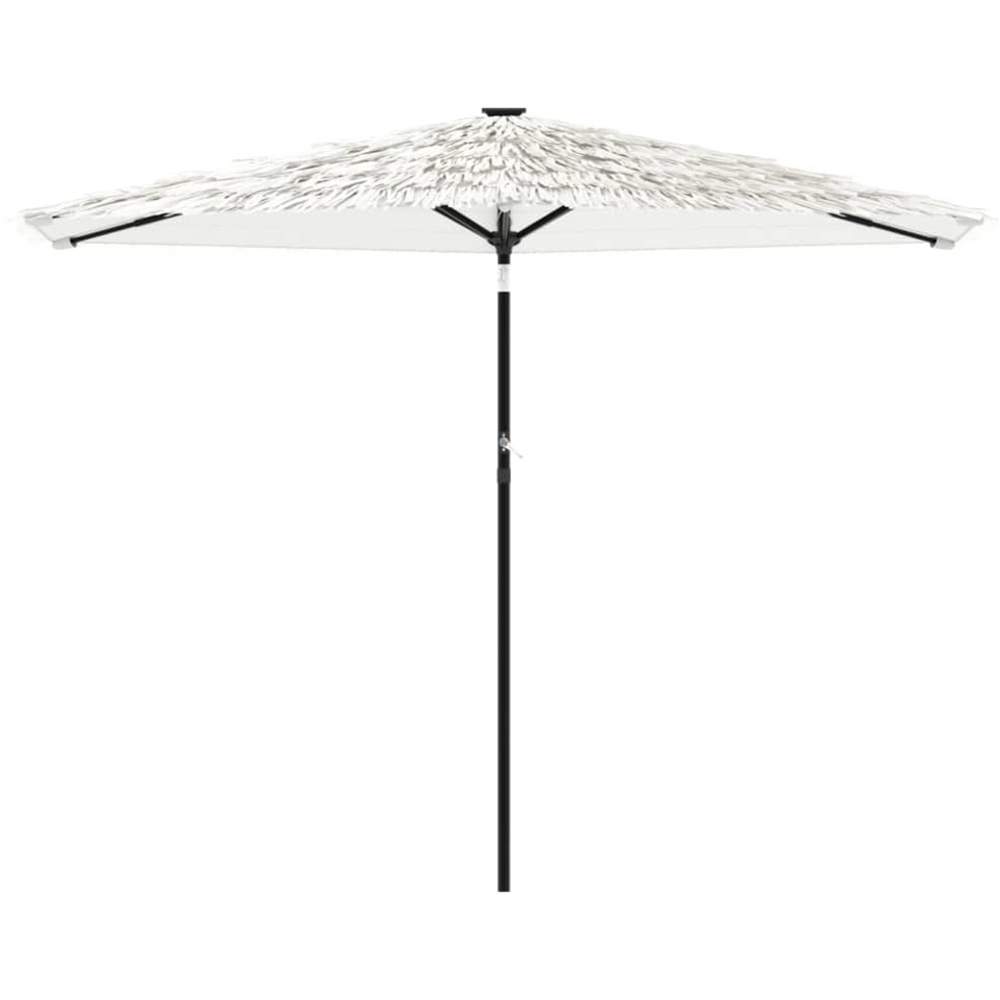 vidaXL White Straw Top Garden Parasol with Steel Pole 2.8m Image 2