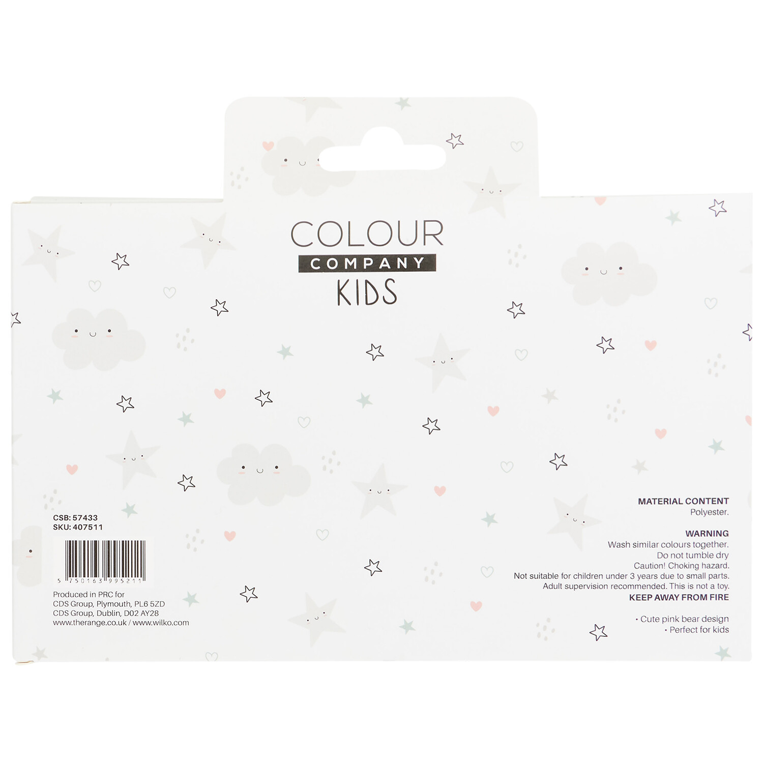 Kids Bear Eye Mask - Pink Image 3