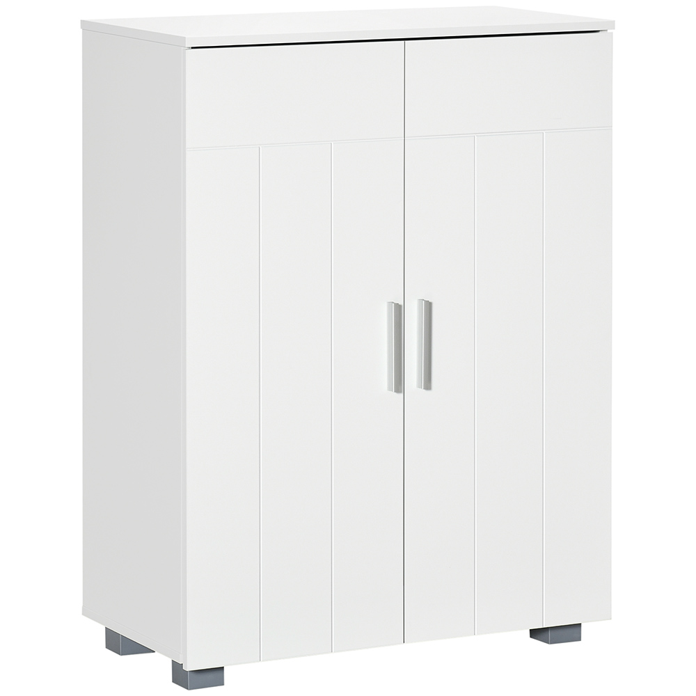 Kleankin 2 Door White Floor Cabinet Image 2