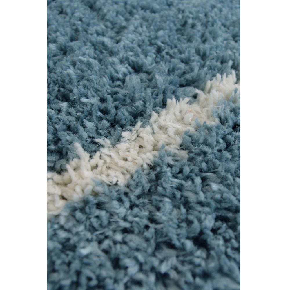 Homemaker Blue and Ivory Bubbles Snug Shaggy Rug 200 x 290cm Image 2