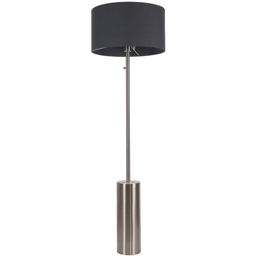 ValueLights Lexy Charcoal Shade Chrome LED Floor Lamp Image 1