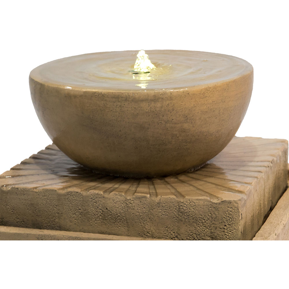 Teamson Home Basin 2-Tier Outdoor Fountain with LED Light Image 3