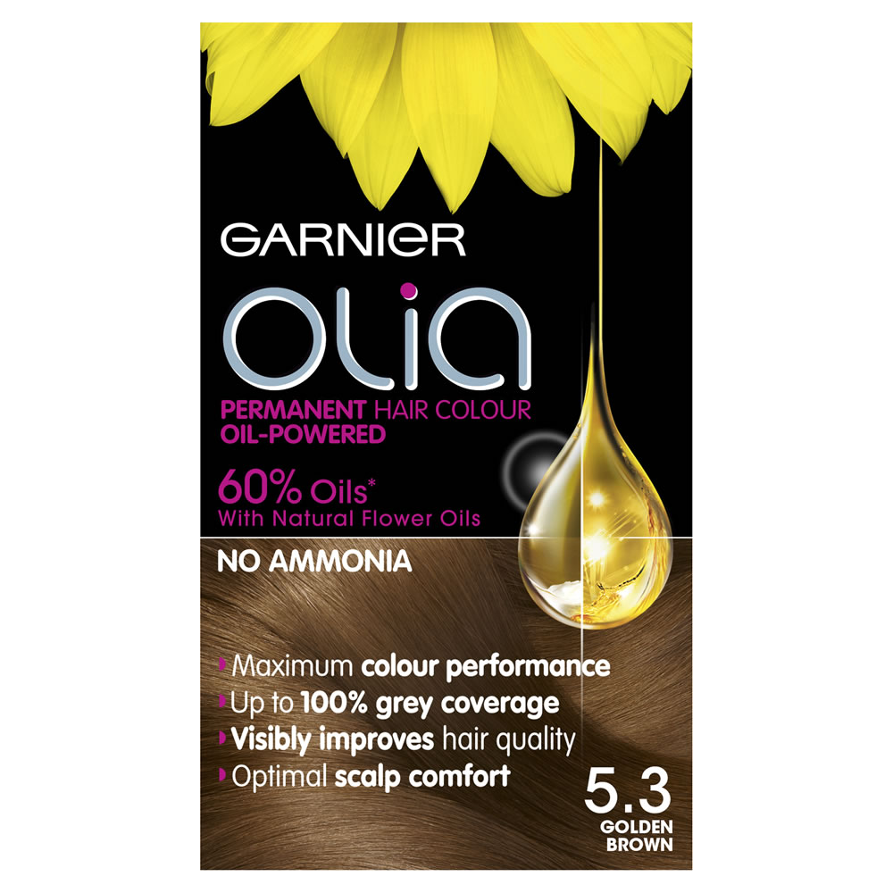Garnier Olia Golden Brown 5.3 Permanent Hair Dye Wilko