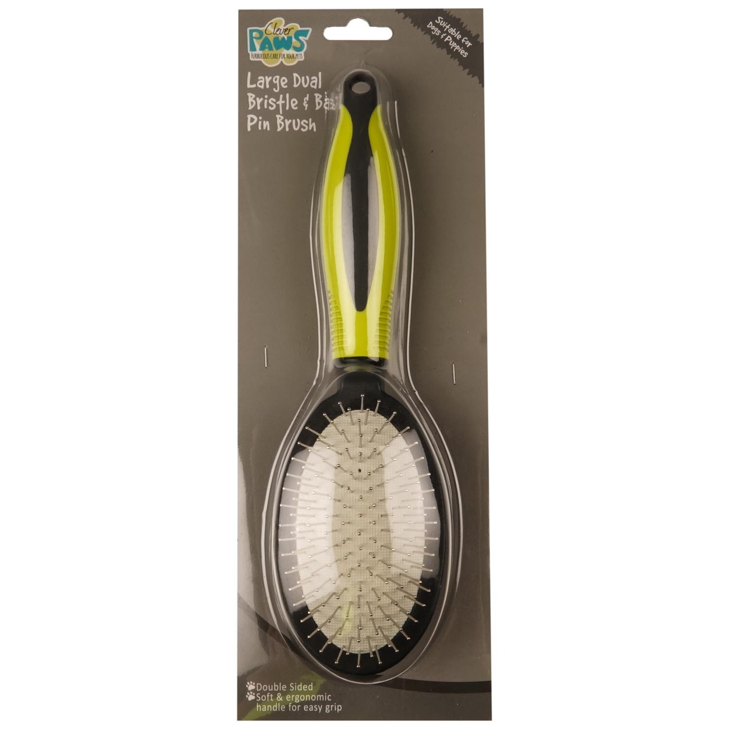 Dual Bristle and Ball Pin Pet Brush - Large Image