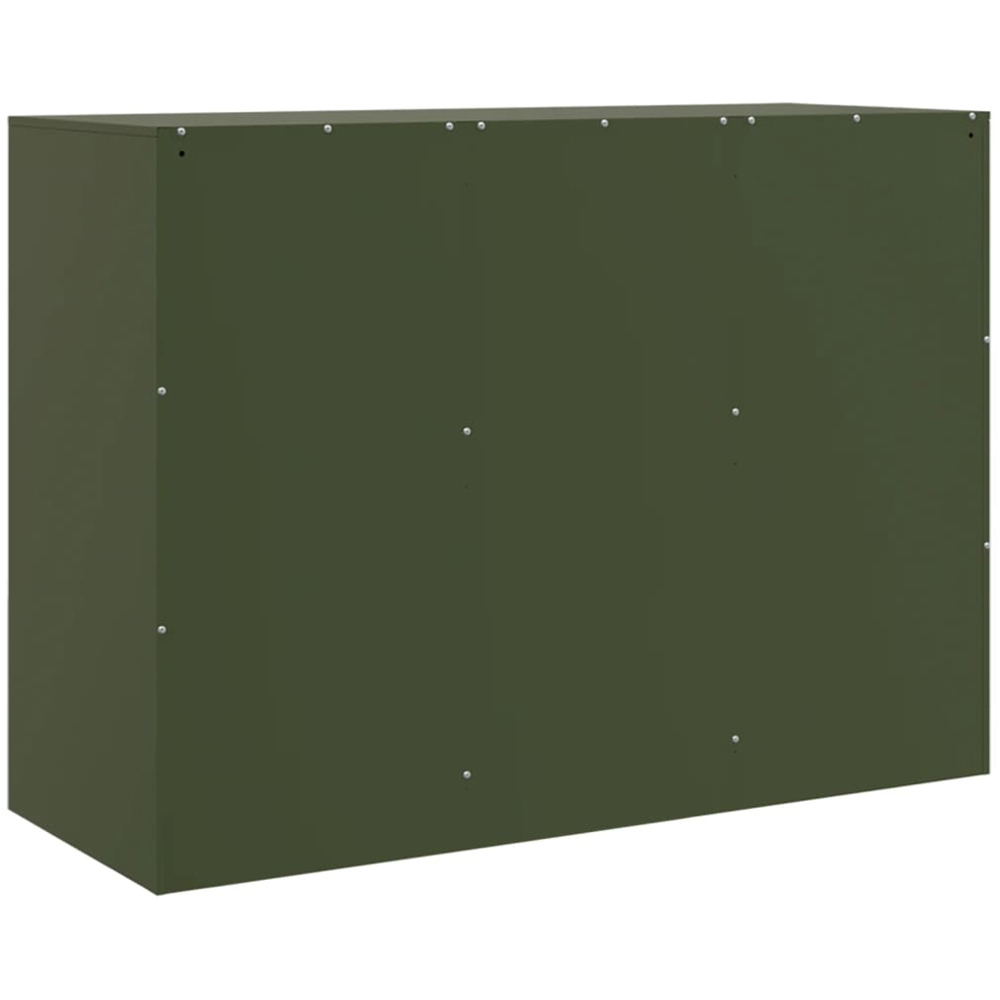 vidaXL 6 Door Olive Green Metal Sideboard Image 8