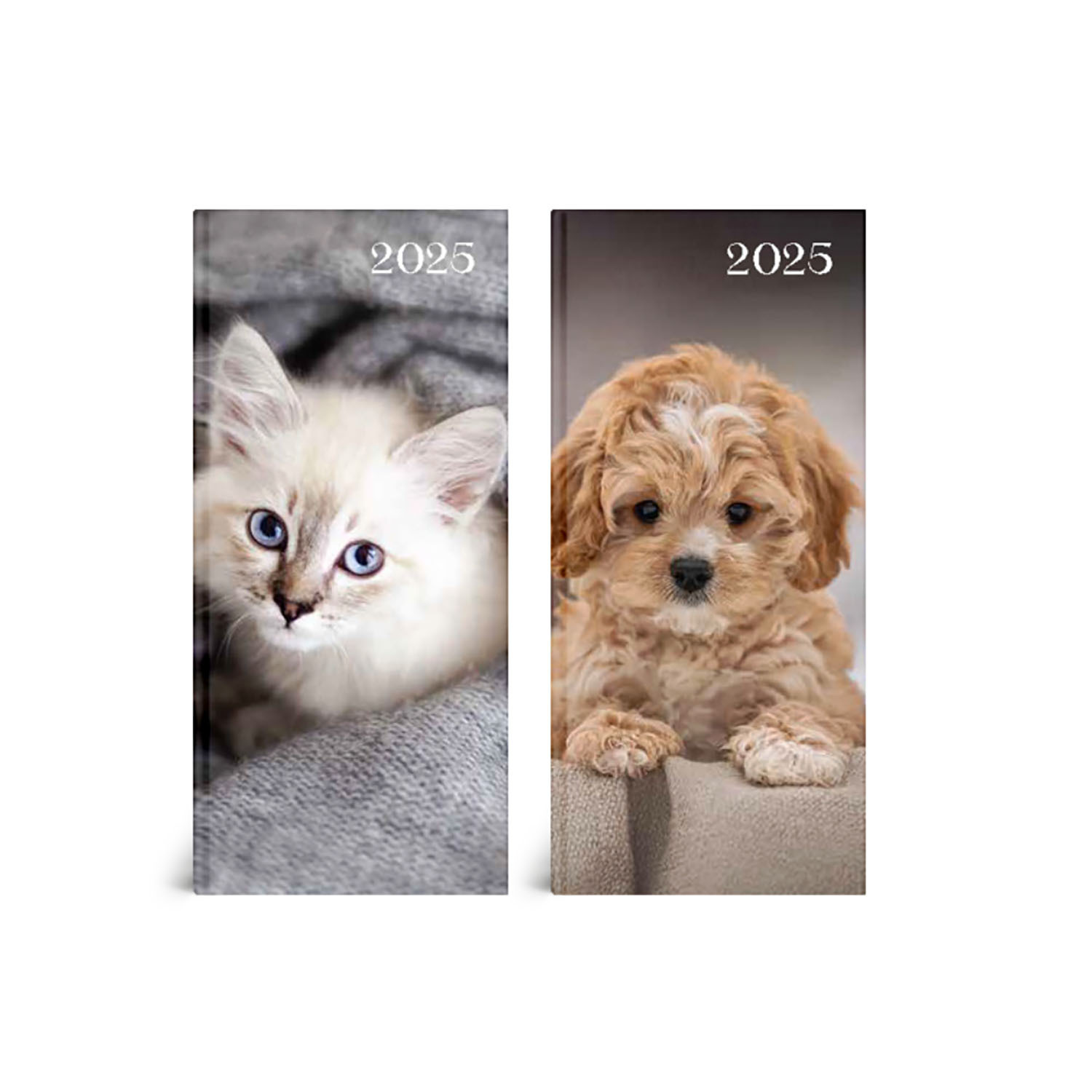 2025 Puppies or Kittens Slimline Diary - Multicolour Image 1