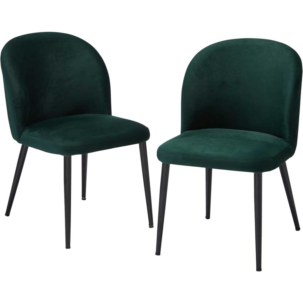 Zara Set of 2 Green Dining Chair Image 4