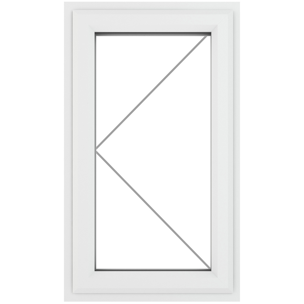 Crystal uPVC Double Glazed Window Left Hand Side Hung White Clear Glass 610x965mm Image 2