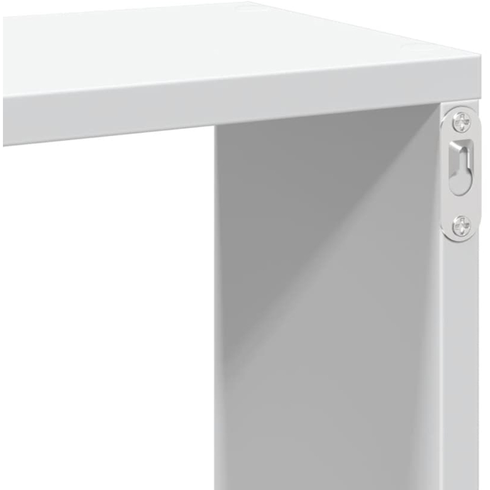 vidaXL 4 Shelf White Floating Wall Shelf Image 7
