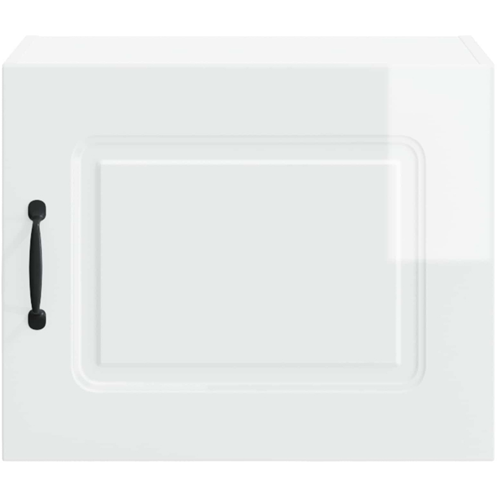 vidaXL Kalmar Single Door High Gloss White Wall Mounted Wide Kitchen Cabinet Set of 2 Image 5