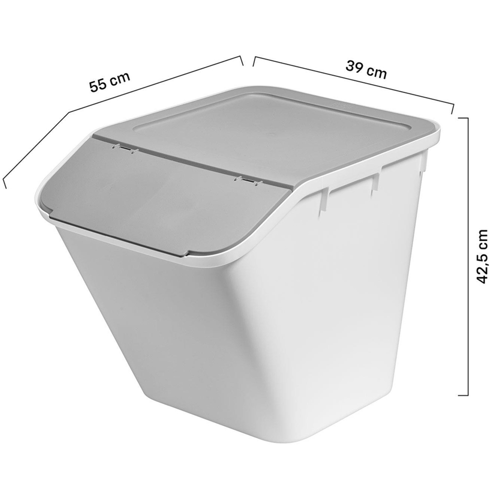 SmartStore Collect Stack-It Large Recycling Bin with Lid 51L Image 5
