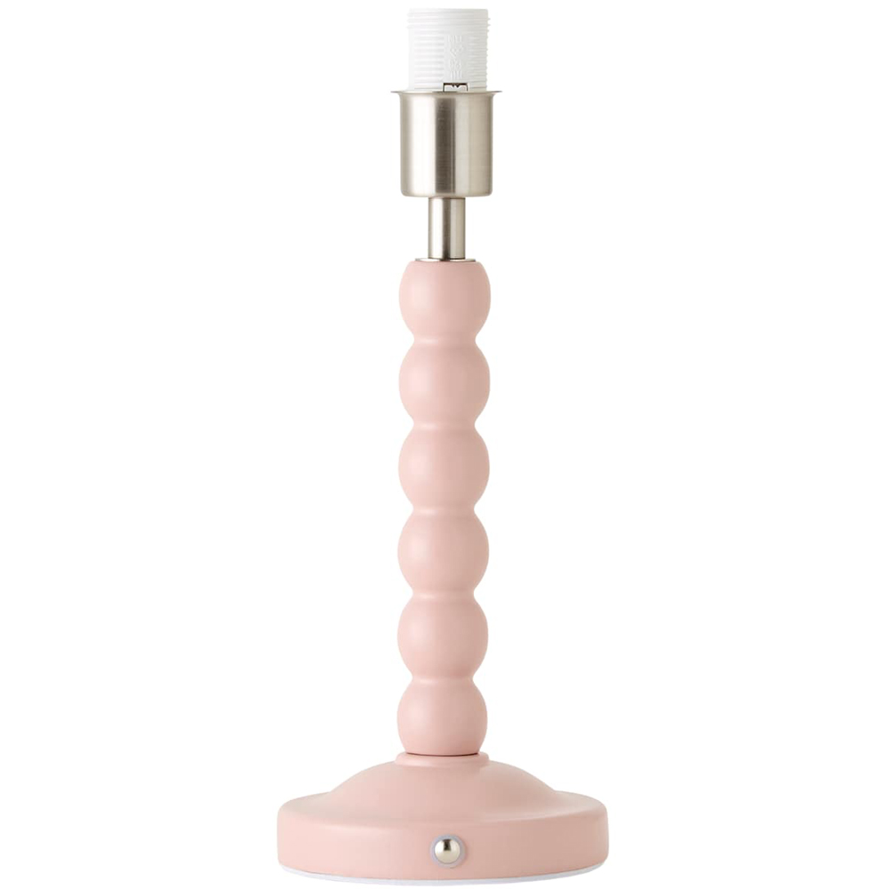 ValueLights Bobble Rose Pink Rechargeable Wooden Table Lamp Base Image 1