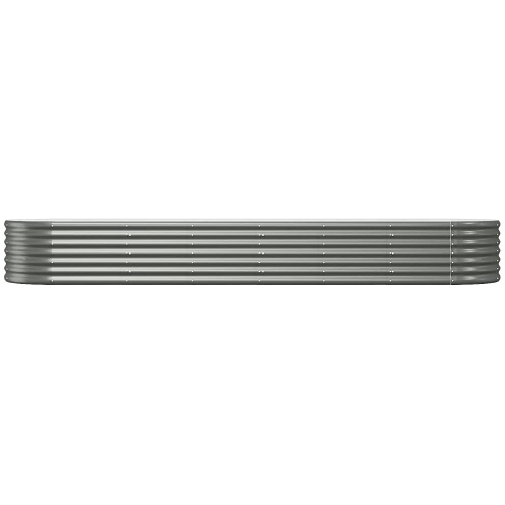 vidaXL Grey Galvanised Steel Raised Garden Bed 36 x 296 x 80cm Image 2