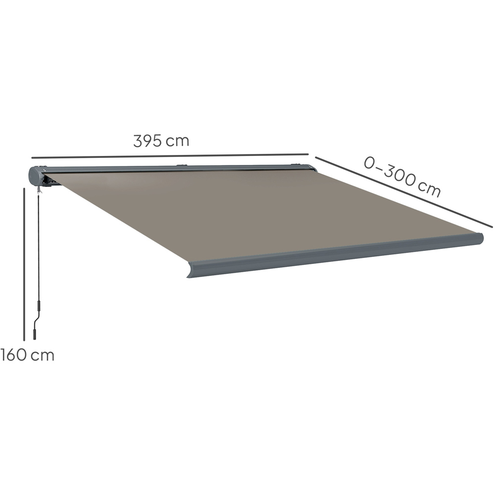 Outsunny 4 x 3m Light Grey Electric Retractable Awning Image 9