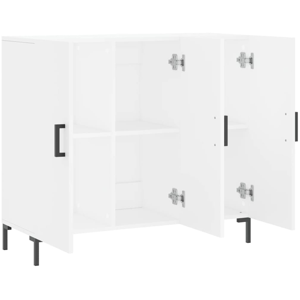 vidaXL 3 Door White Sideboard Image 5
